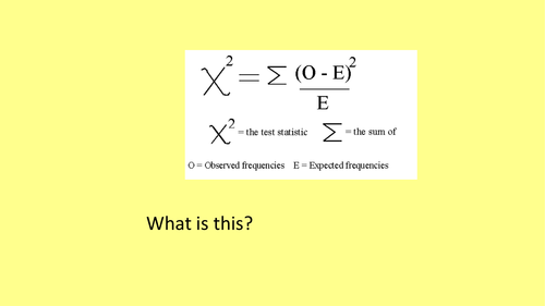 Chi Square Test Edexcel A level from 2016