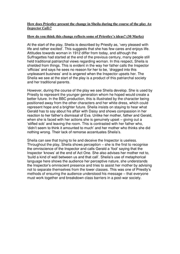 An Inspector Calls Full Scheme of Work New 1-9 AQA SPEC