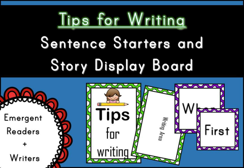 Tips for Writing - Sentence Starters Display Board