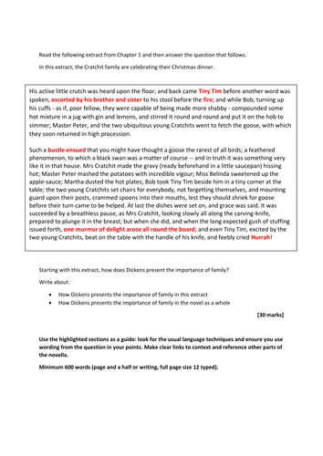 Christmas carol revision notes picture