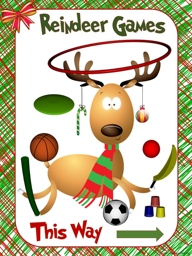 Holiday Poster: Reindeer Games- This Way!