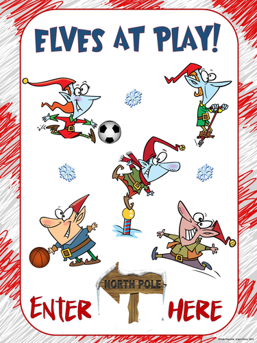 Holiday Poster: Elves at Play- Enter Here