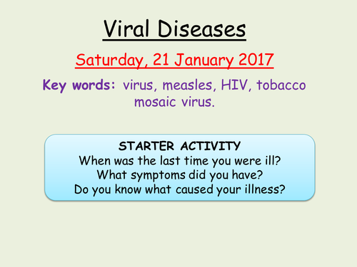AQA- Infection and Response- Viral Diseases