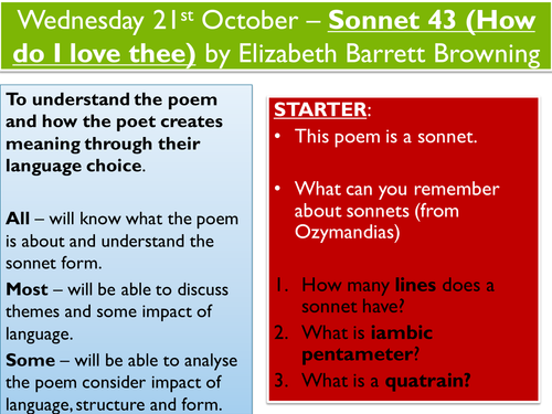 Sonnet 43 - Elizabeth Barrett Browning - fully annotated