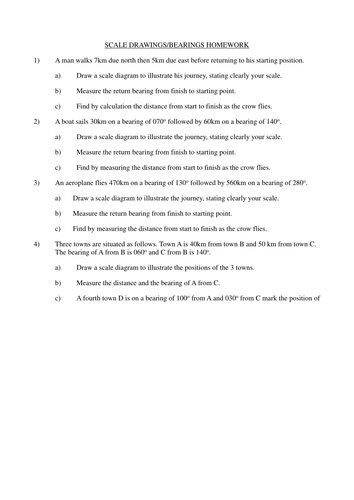 Bearings and Scale Drawings Activity