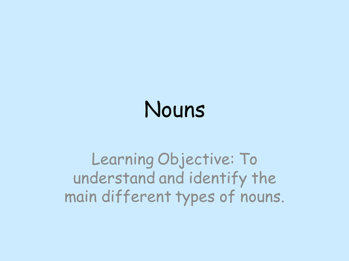 Types of Nouns