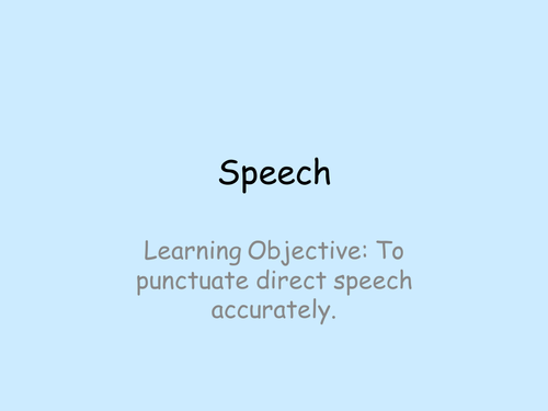 Punctuating direct speech