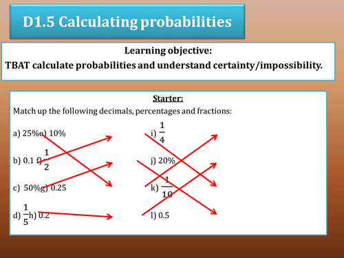Calculating probabilities