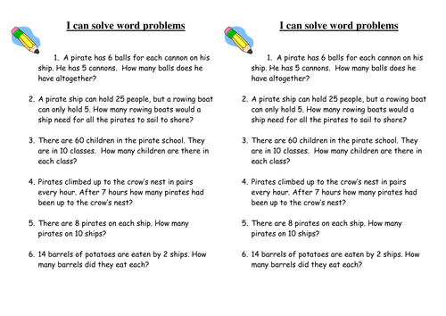 One step word problems