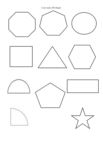 identification of basic 2D shapes