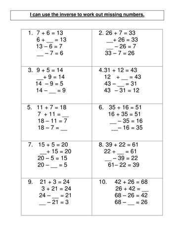 Using the inverse to spot mistakes and identify the missing numbers