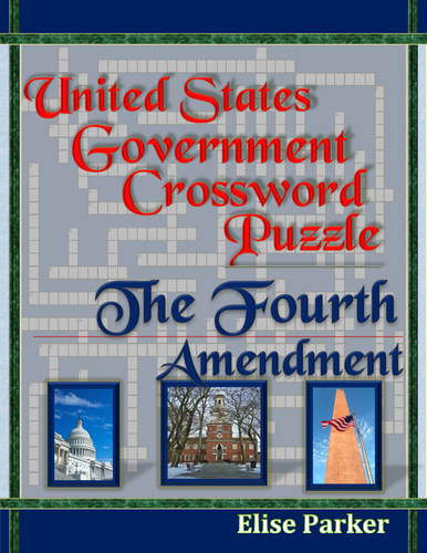 Fourth Amendment Crossword Puzzle (U.S. Government Puzzle Worksheets)