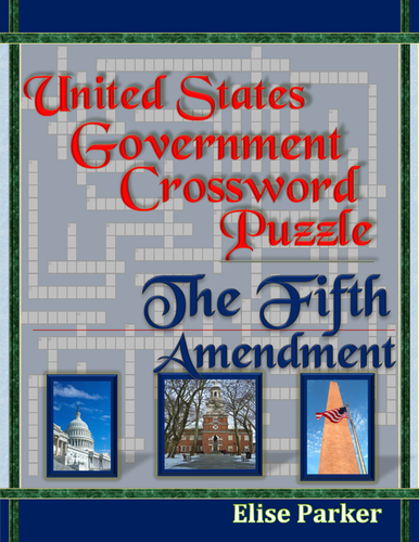 Fifth Amendment Crossword Puzzle (U.S. Government Puzzle Worksheets)