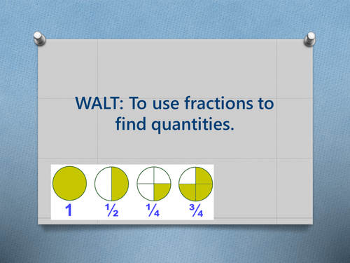 Fractions of quantities powerpoint