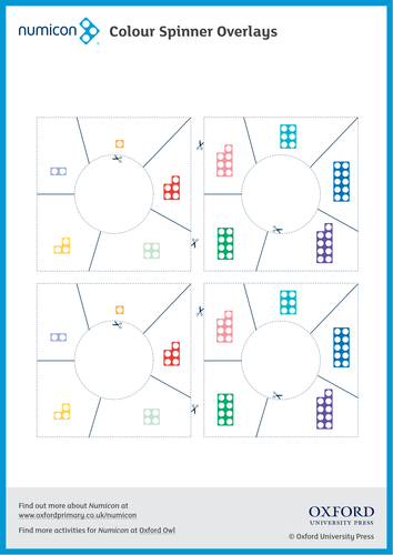 numicon colour spinner overlays teaching resources