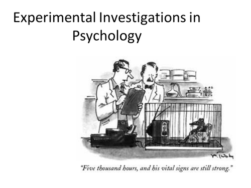 Experimetnal investigations - field experiment