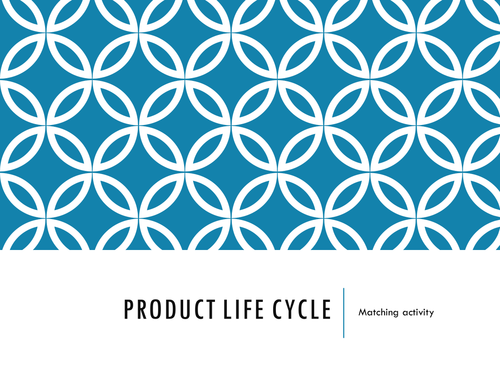 Product Life Cycle Matching Activity