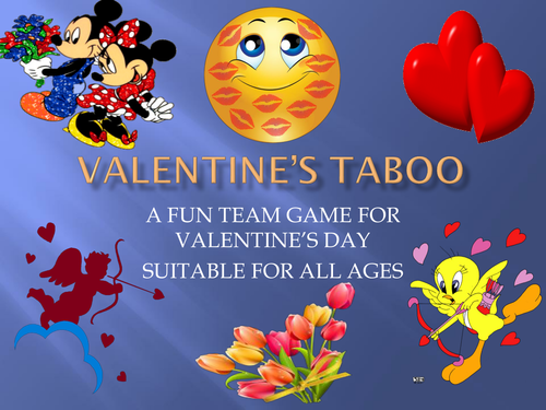 Valentine's Day Taboo - a fun team game!