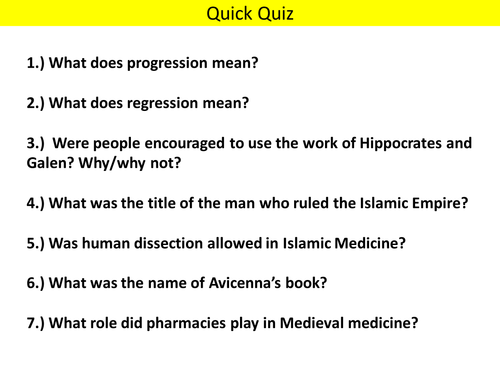 AQA (9-1) GCSE History - Health and the People - Lesson 5 (Medieval Surgery)