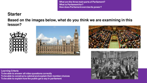 An Introduction to Parliament for AQA Citizenship Studies