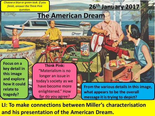 Death of a Salesman - AQA Aspects of Tragedy - The American Dream Lesson