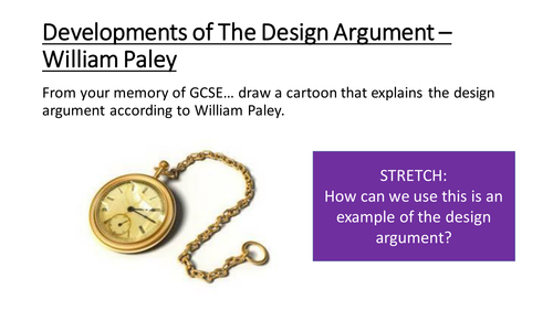 Design / Teleological Argument - William Paley