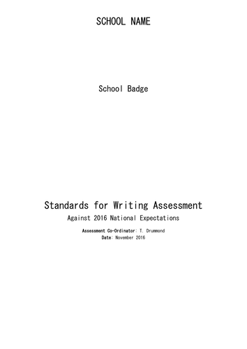 Writing Assessment Criteria and Trackers (NC 2014 + Ros Wilson)