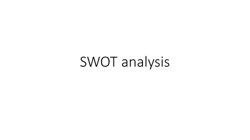 GCSE Business Studies - SWOT