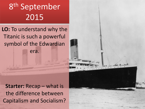 Titanic context for An Inspector Calls