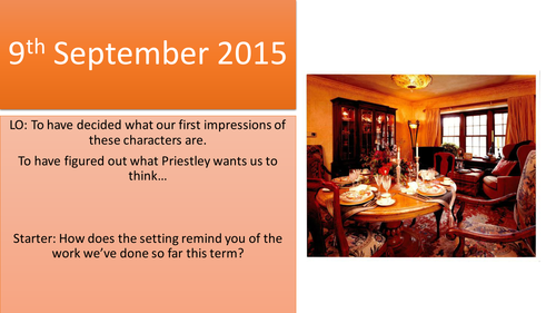 An Inspector Calls Stage Directions and Act One