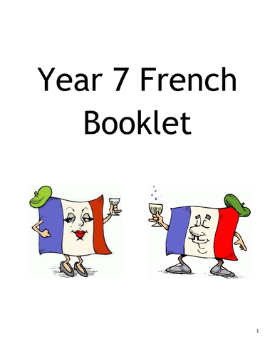 French Vocabulary Revision and Practice- EASY- Year 7 topics