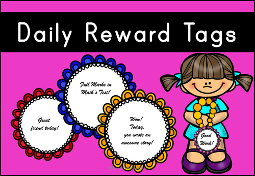 Behaviour Management - Daily Reward Tags