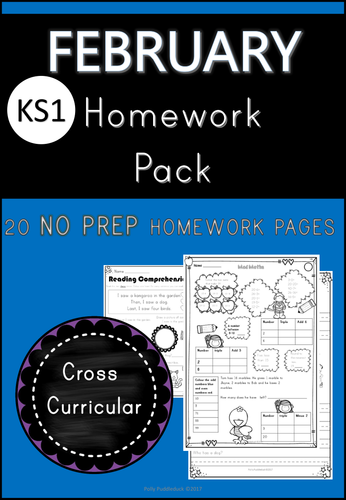 February Homework Pack for KS1