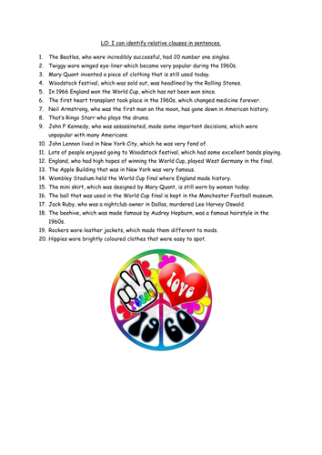 Year 6 - SPAG revision - Relative clauses