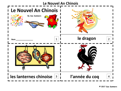 French Chinese New Year 2017 - 2 Booklets Le Nouvel An Chinois