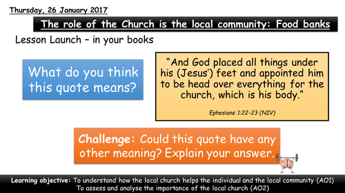 The role of the Church in the local community - Foodbanks