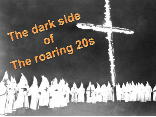 Racism - KKK, lynching and hostility to immigrants in 1920s USA