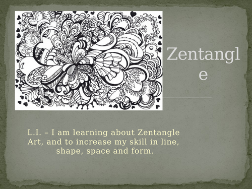Zentangle Lesson and practice sheet