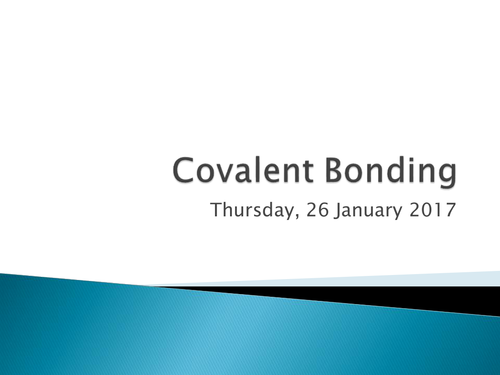 Covalent Bonding
