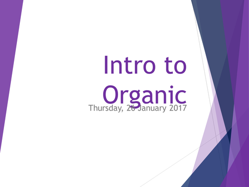 Intro to Organic Chemistry