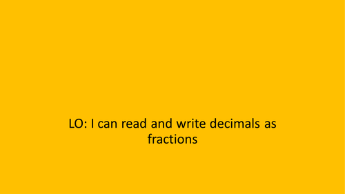 Fractions and Decimals Conversion