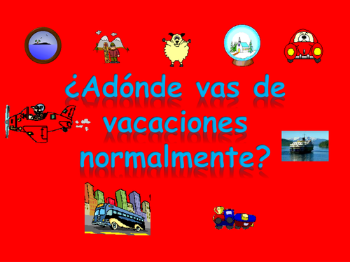 Spanish Teaching Resources. PowerPoint: Holiday destinations and transportation.