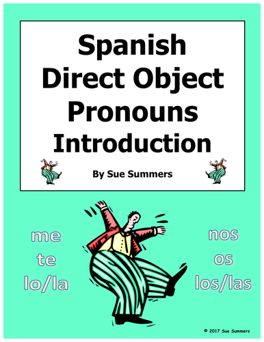 Spanish Madlib Printable For Direct Object Pronouns