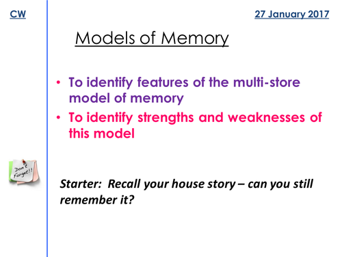 Models of Memory