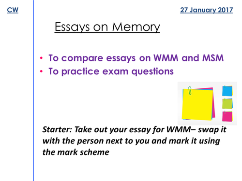 Research on Memory and Essays