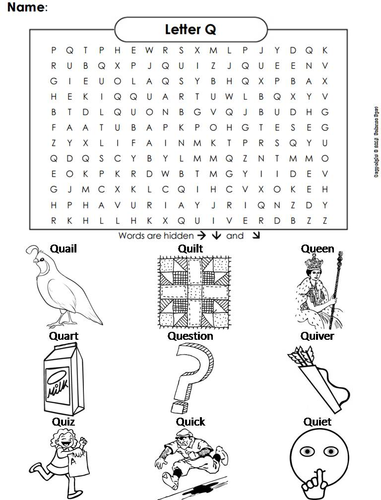 The Letter Q Word Search