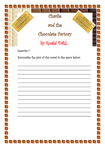 Roald Dahl Charlie and the Chocolate Factory Primary English Comprehension Exercises