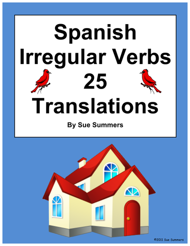 Spanish Irregular Yo Verbs with Days of the Week 25 Translations