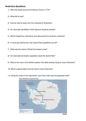 Antarctica - Discovery and Ownership KS3 Double Lesson