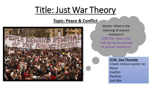 4.5 Just War Theory - Peace and Conflict - New Edexcel Islam
